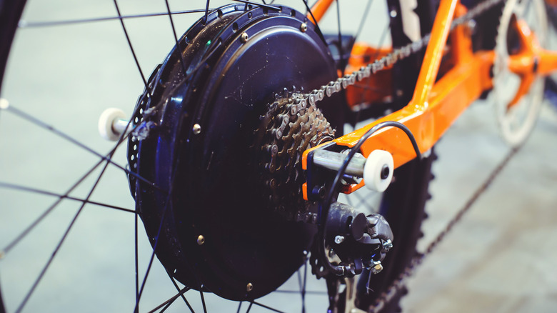 A rear drive e-bike hub motor