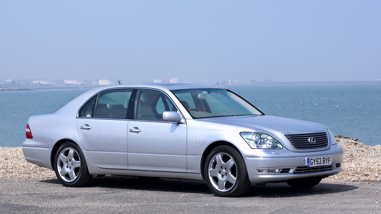 Beautiful Lexus LS430 on the beach