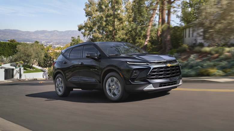 2025 Chevy Blazer driving on a road