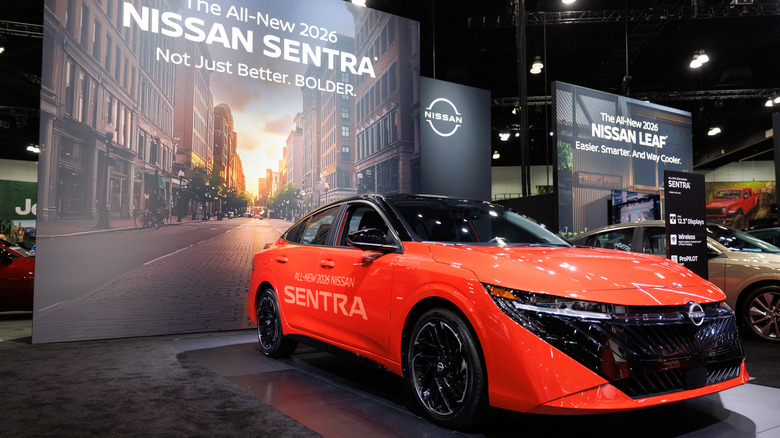 The 2026 Nissan Sentra on display