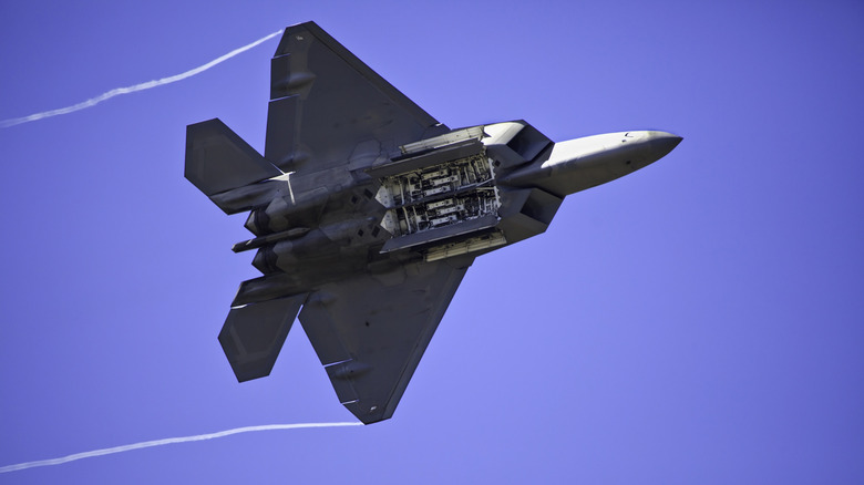 F-22 Raptor flying