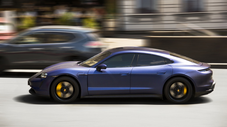 Porsche Taycan in the city