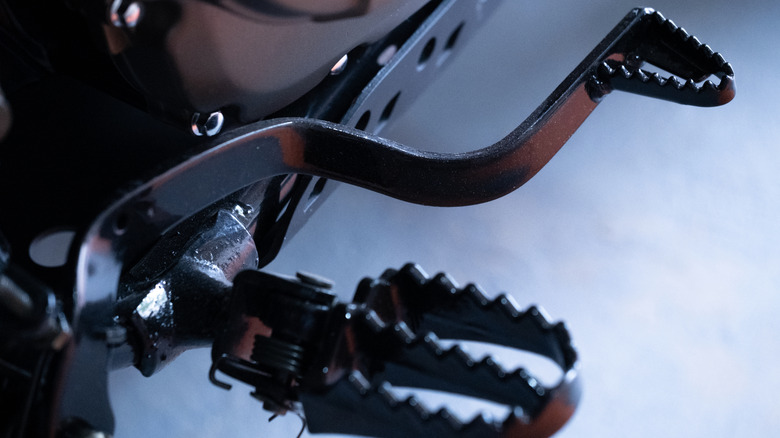 Motorcycle rear brake up close