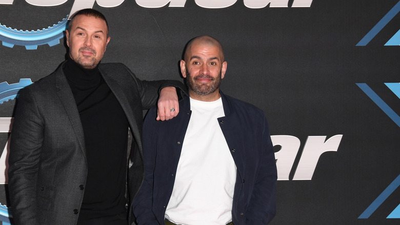 Paddy McGuinness and Chris Harris attend the "Top Gear" World TV Premiere at Odeon Luxe Leicester Square on January 20, 2020 in London, England.