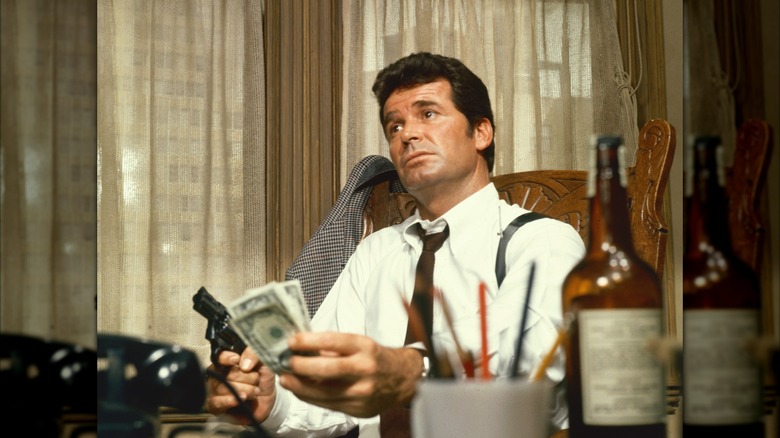 A still from The Rockford Files showing actor James Garner.
