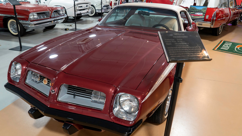 A Pontiac Firebird Esprit at a museum.
