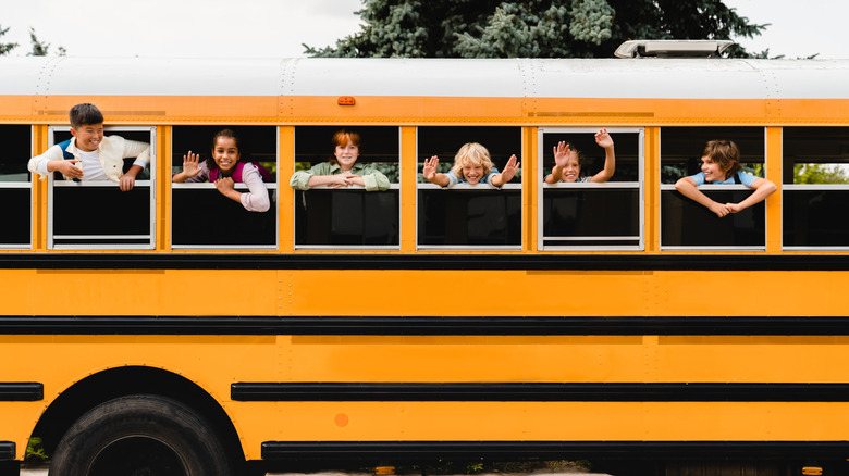 School bus full of kids