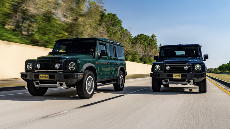Two Ineos Grenadier SUVs
