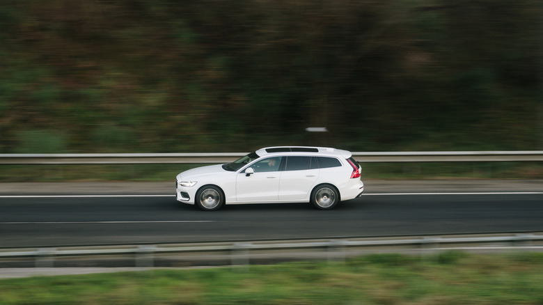 Volvo V60 wagon driving