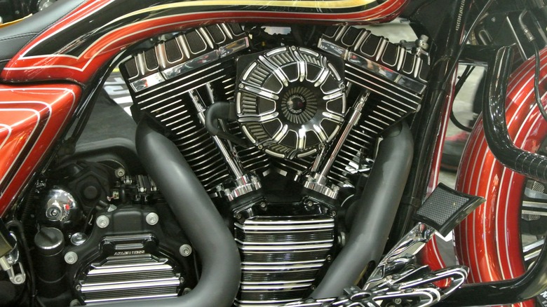 A Harley-Davidson V-Twin engine