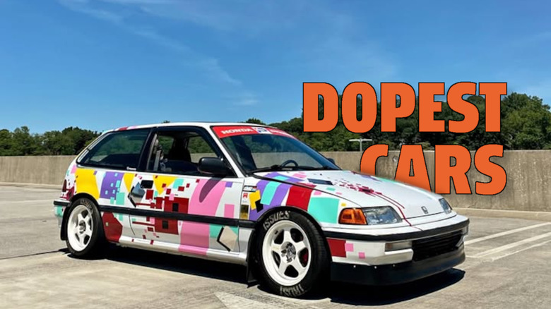 Multicolored Civic Si hatch