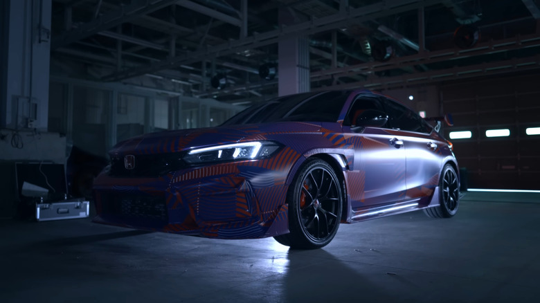 Camouflaged Honda Civic Type R