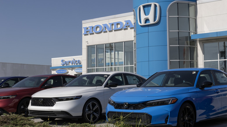 Kokomo - August 10, 2025: Honda Car, SUV and Pickup Truck dealership. Honda offers reliable gas, petrol, Hybrid and Battery Electric vehicles.