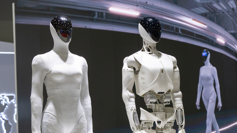 Kuala Lumpur, Malaysia - June 15, 2026 : Humanoid robot, IRON displayed at the XPENG booth during the Kuala Lumpur International Mobility Show (KLIMS), showcasing the company's vision for AI-powered robotics and future