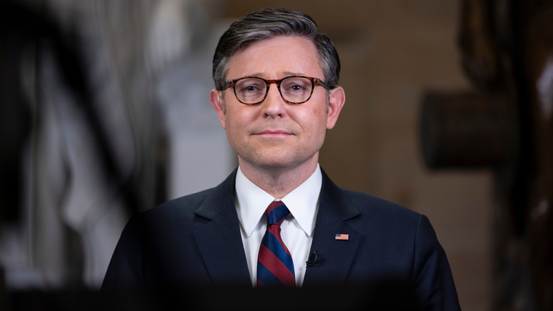 Speaker of the House Mike Johnson (R-LA) in the U.S. Capitol Building