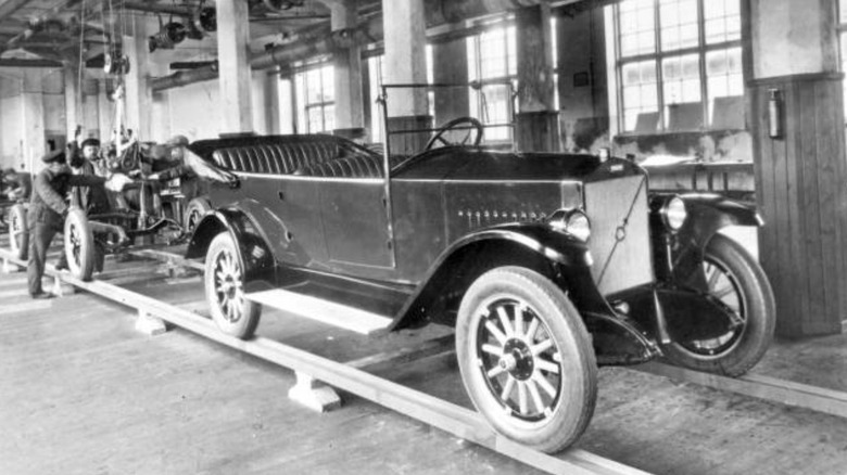 The first production Volvo car rolls off the assembly line in 1927