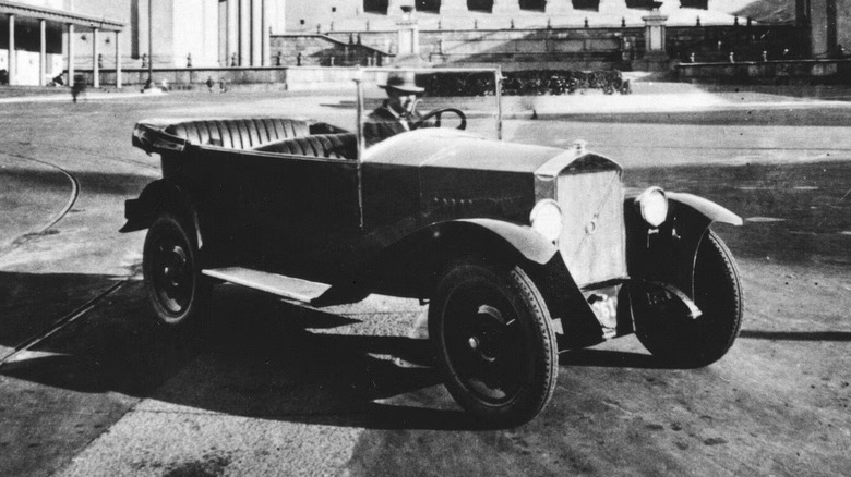 A Volvo Jakob with a driver behind the wheel