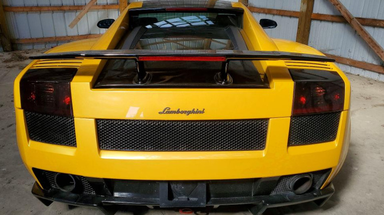 Salvage Lamborghini from the back