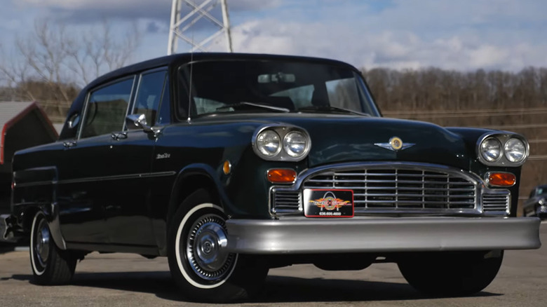 A black 1982 Checker Marathon