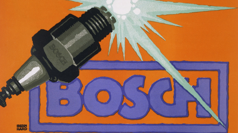 An early advertisement for Bosch's spark plugs.