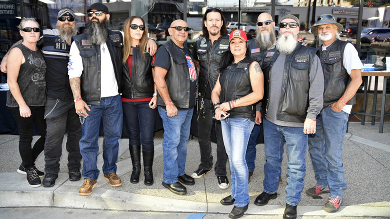 A group of Harley-Davidson riders