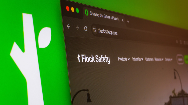 A stock image of Flock Safety's website in a browser.