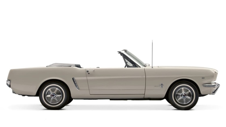 Side shot of the first ever Ford Mustang