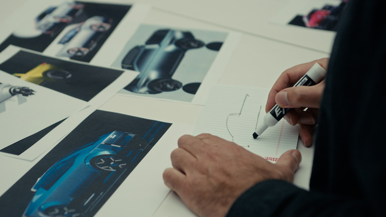 Design sketches of Ford's UEV pickup truck