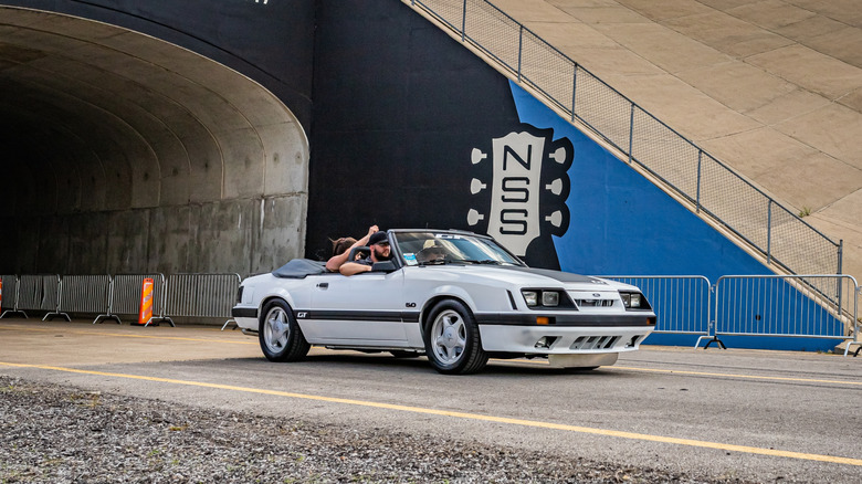 The 1985 Ford Mustang GT Convertible powered by a 5.0 V8.