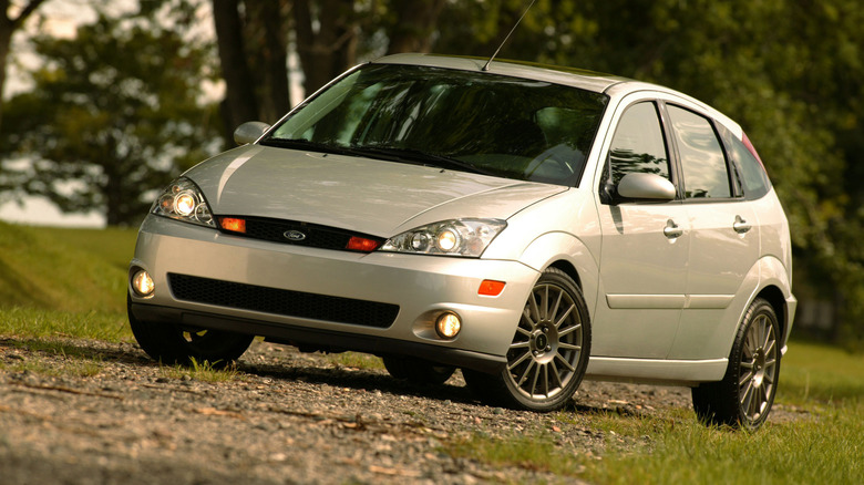 Ford Focus SVT parked in a field