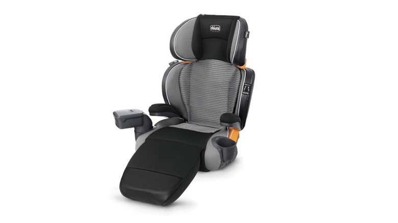 A gray and black Chicco KidFit Zip Air Plus boost seat