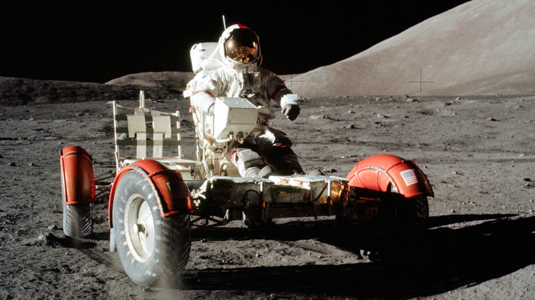 The Lunar Rover during the Apollo 17 mission in 1972.