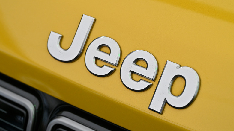 A close-up of the Jeep badge.
