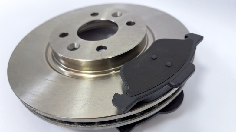 New brake rotor and brake pads