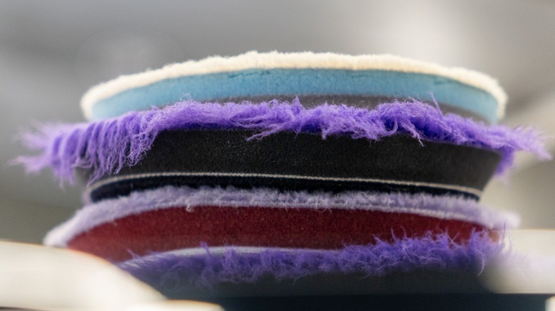 Wool and microfiber polishing pads