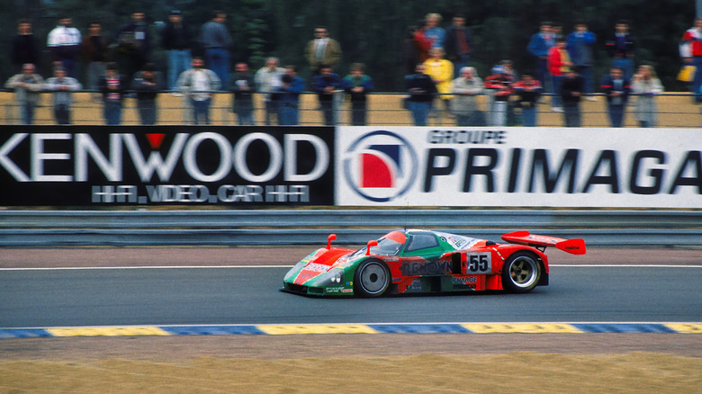 The Mazda 787B at the 1991 24 Hours of Le Mans.