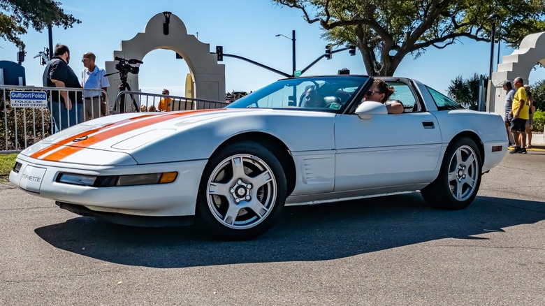 A 1995 C4 Chevrolet Corvette ZR-1 at a car show.