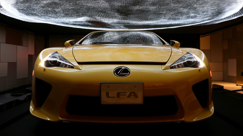 Lexus LFA under lights