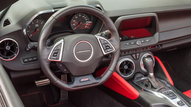 A 2019 Chevrolet Camaro SS interior.