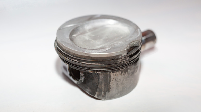 A dished engine piston