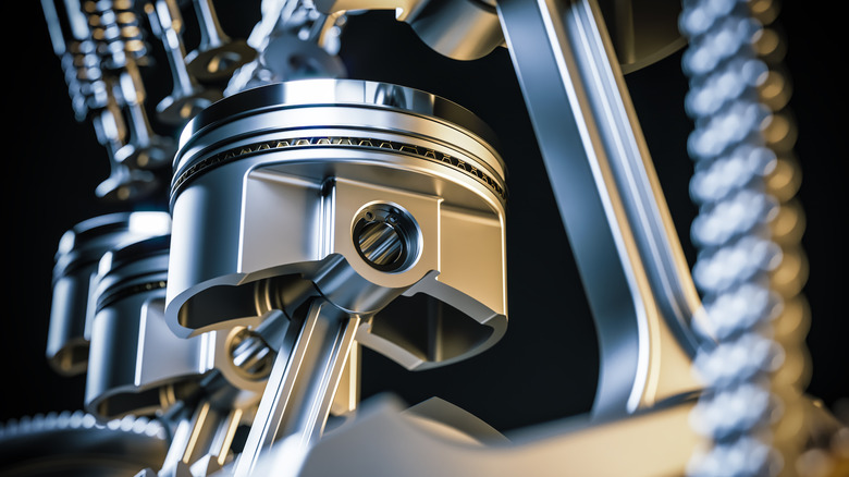 3D render of an engine's piston