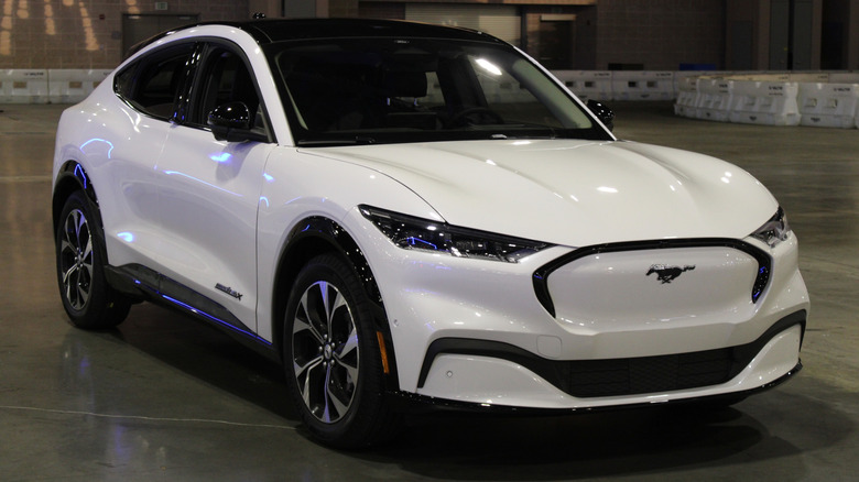 2024 model year Ford Mustang Mach-E in white