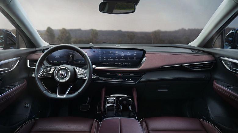 an interior shot of the cabin of the 2024 Buick Envision st