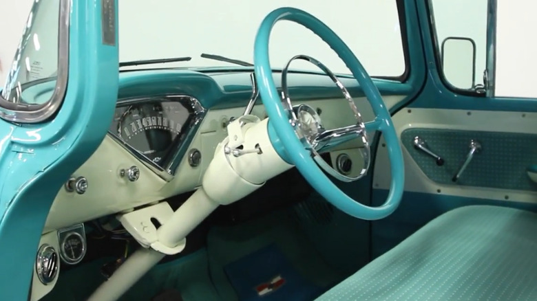 Interior of 1957 Chevrolet Cameo Carrier pickup