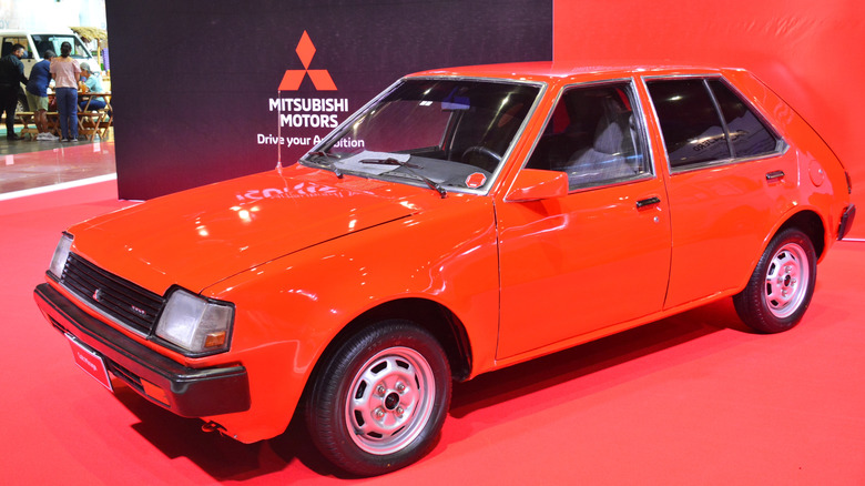 Quarter view of a Mitsubishi Colt Mirage