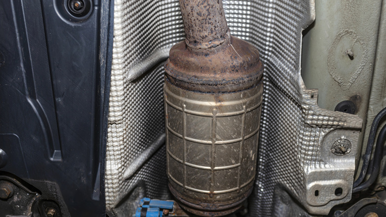 Diesel particulate filter in a car
