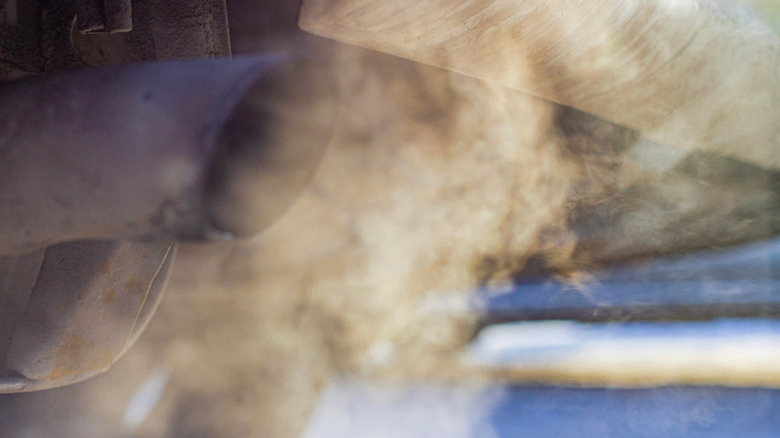Black smoke can be a sign of a dirty carburetor.