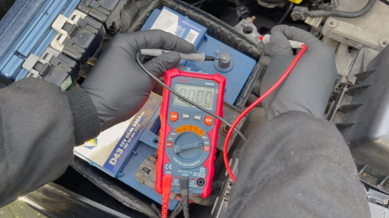 Using a multi-meter to test for parasitic battery drain.