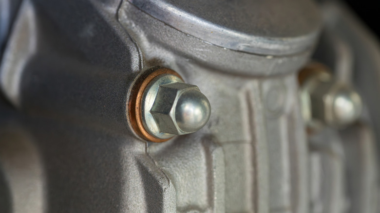 A motorcycle cylinder head bolt