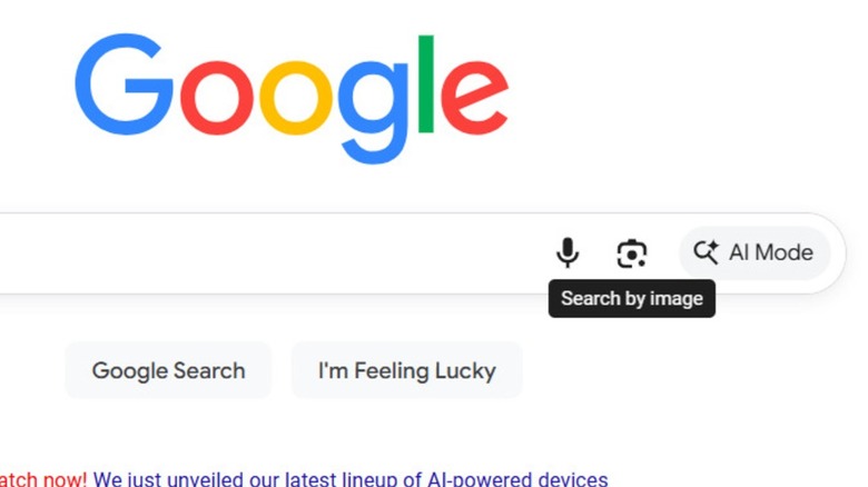 Screenshot of the "Search by image" option in Google